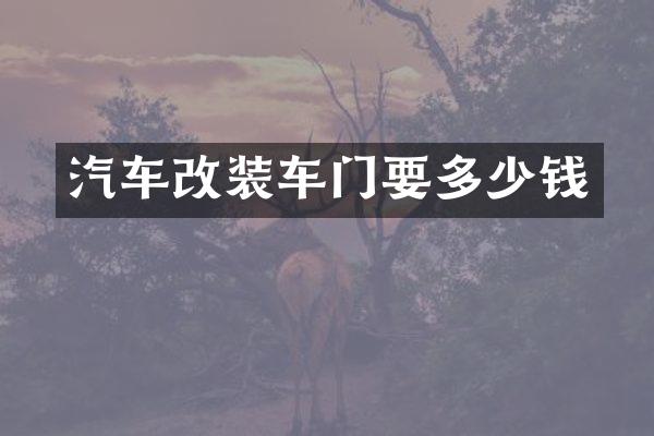 汽车改装车门要多少钱