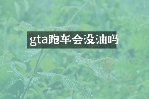 gta跑车会没油吗