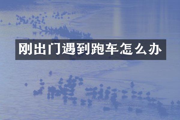 刚出门遇到跑车怎么办