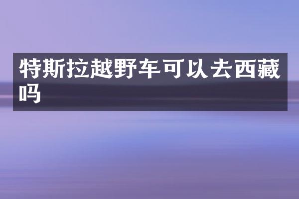 特斯拉越野车可以去西藏吗