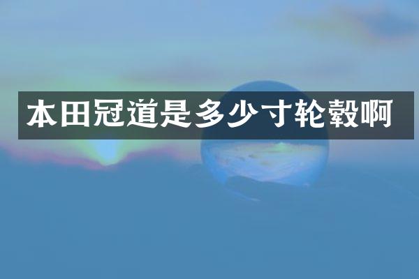 本田冠道是多少寸轮毂啊