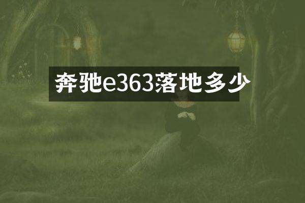 奔驰e363落地多少