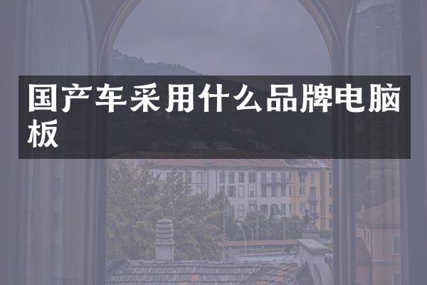 国产车采用什么品牌电脑板