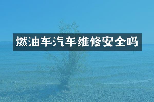 燃油车汽车维修安全吗