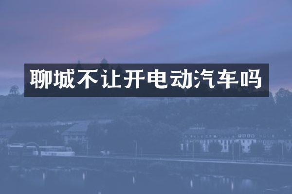 聊城不让开电动汽车吗