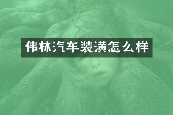 伟林汽车装潢怎么样