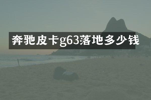 奔驰皮卡g63落地多少钱
