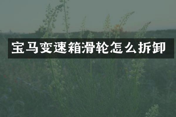 宝马变速箱滑轮怎么拆卸
