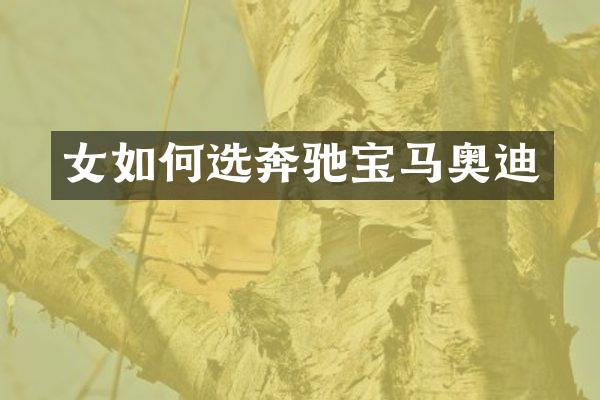 女如何选奔驰宝马奥迪