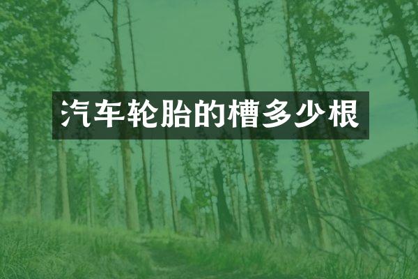 汽车轮胎的槽多少根