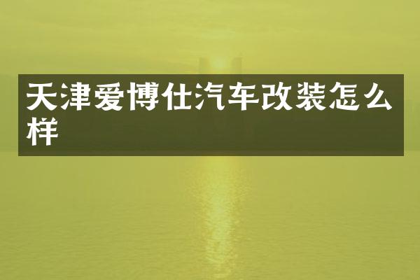 天津爱博仕汽车改装怎么样