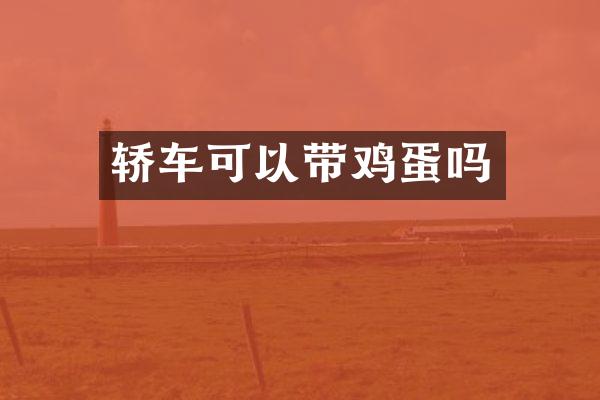 轿车可以带鸡蛋吗