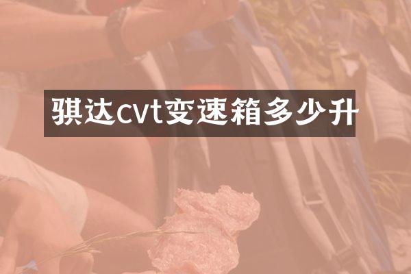 骐达cvt变速箱多少升