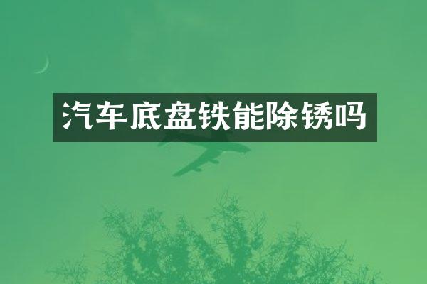 汽车底盘铁能除锈吗