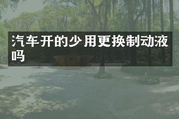 汽车开的少用更换制动液吗