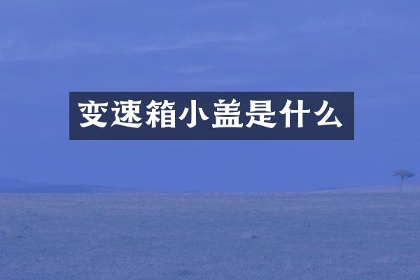 变速箱小盖是什么