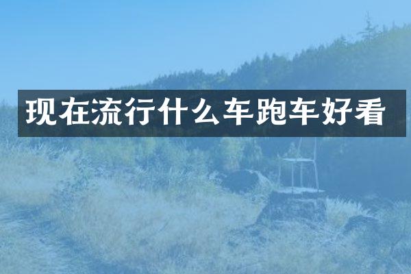 现在流行什么车跑车好看