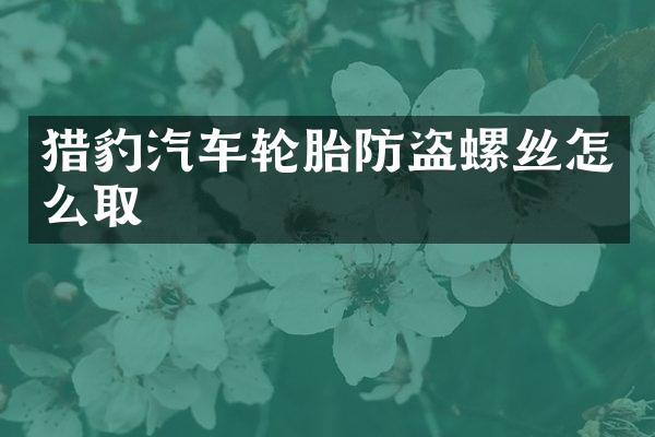 猎豹汽车轮胎防盗螺丝怎么取