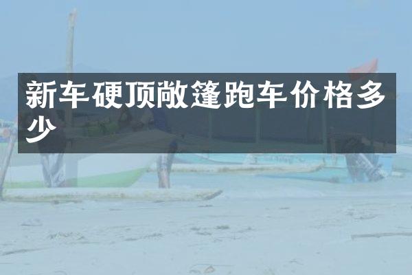 新车硬顶敞篷跑车价格多少
