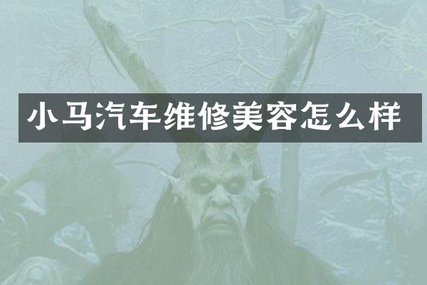 小马汽车维修美容怎么样