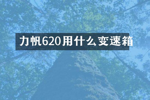力帆620用什么变速箱