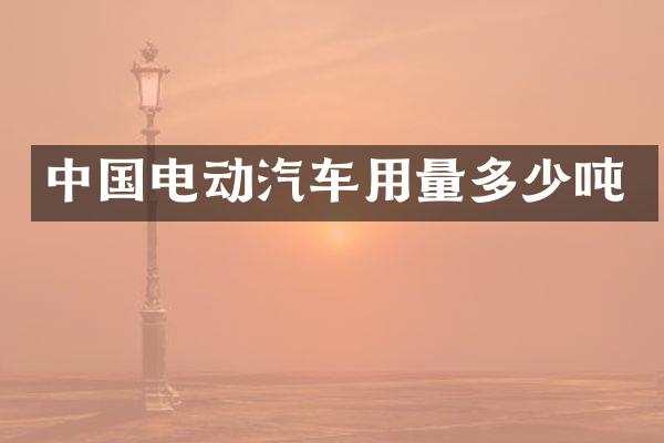中国电动汽车用量多少吨