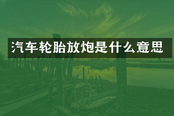 汽车轮胎放炮是什么意思
