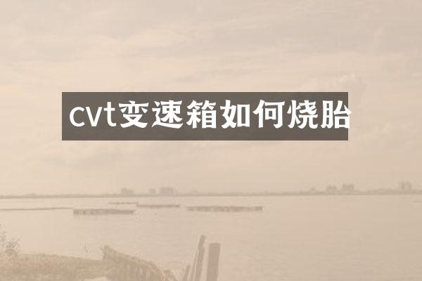 cvt变速箱如何烧胎