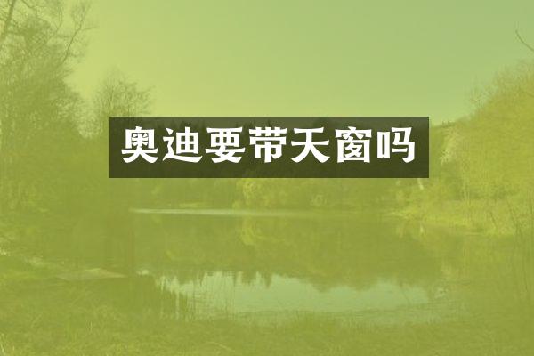 奥迪要带天窗吗