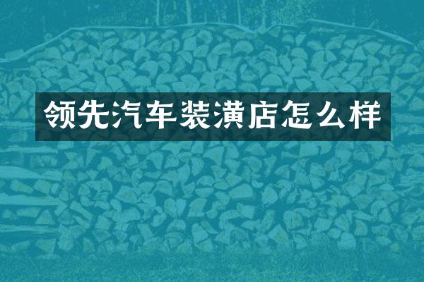 领先汽车装潢店怎么样