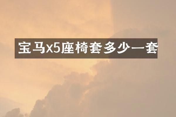 宝马x5座椅套多少一套