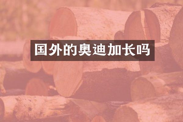 国外的奥迪加长吗