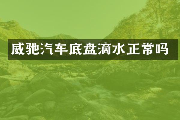 威驰汽车底盘滴水正常吗