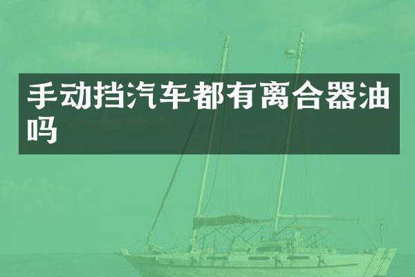 手动挡汽车都有离合器油吗