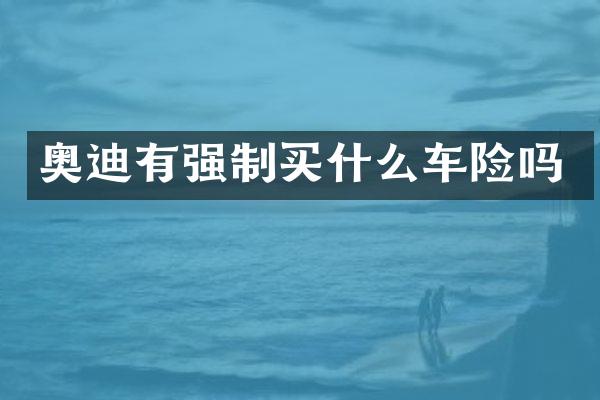 奥迪有强制买什么车险吗