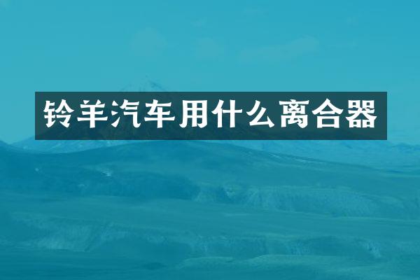 铃羊汽车用什么离合器