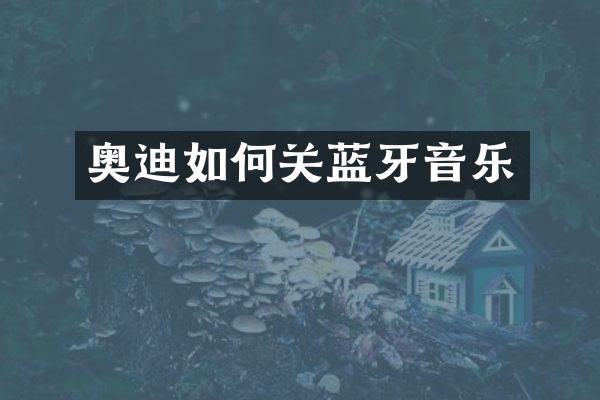 奥迪如何关蓝牙音乐