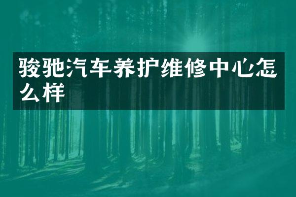 骏驰汽车养护维修中心怎么样