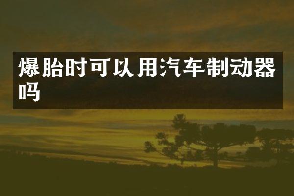爆胎时可以用汽车制动器吗