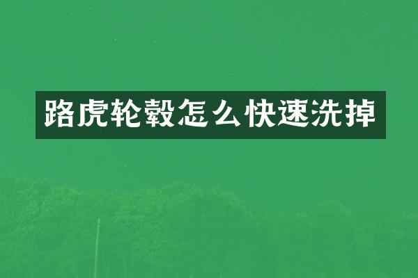 路虎轮毂怎么快速洗掉