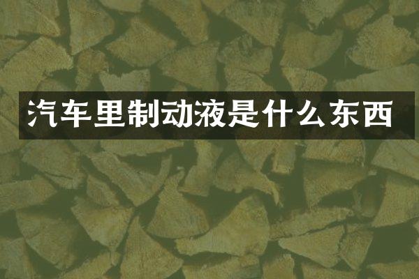 汽车里制动液是什么东西