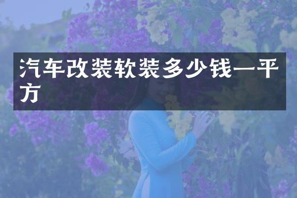 汽车改装软装多少钱一平方