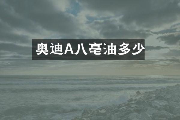 奥迪A八亳油多少