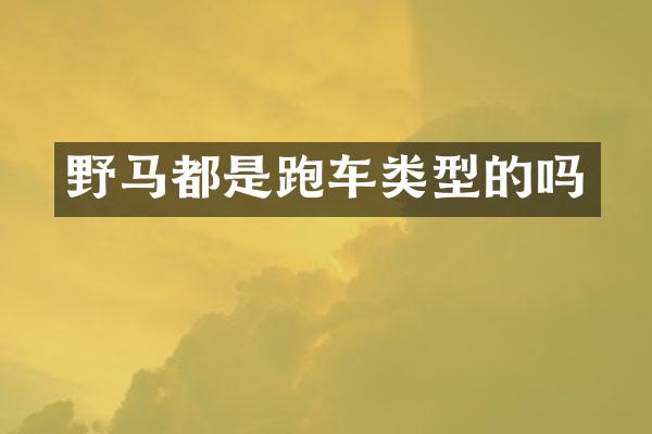 野马都是跑车类型的吗