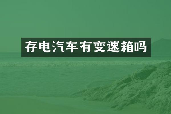 存电汽车有变速箱吗