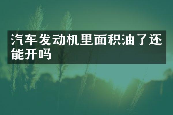 汽车发动机里面积油了还能开吗