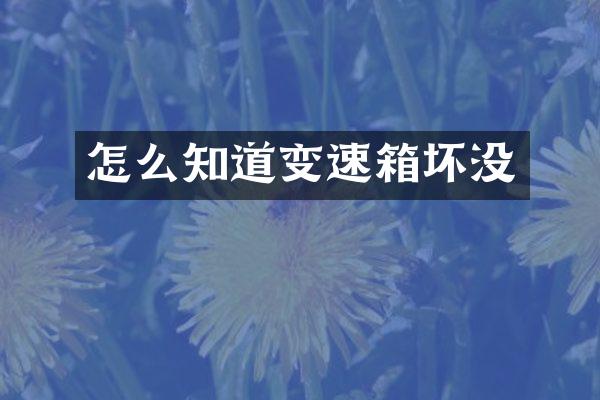 怎么知道变速箱坏没
