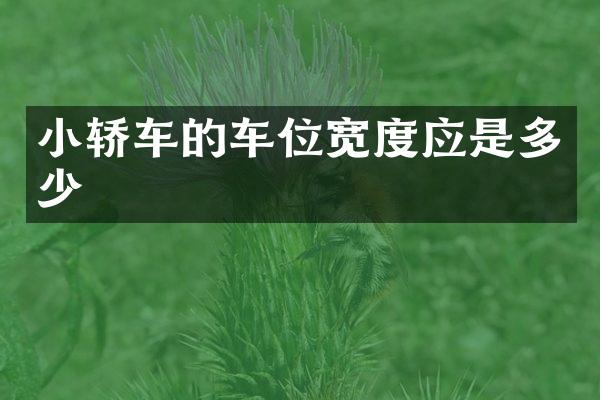 小轿车的车位宽度应是多少