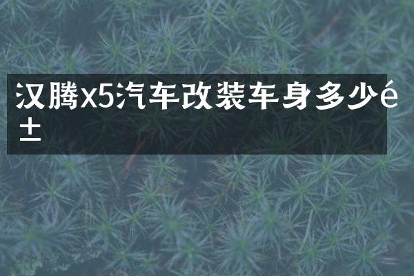 汉腾x5汽车改装车身多少钱