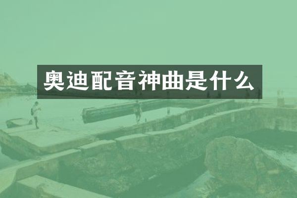 奥迪配音神曲是什么